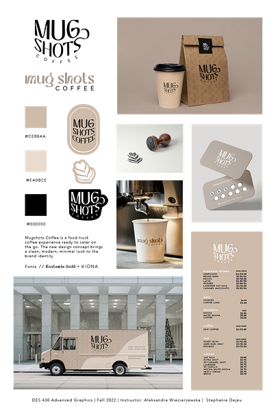 Mugshots Coffee Shop Rebrand branding design dynamic typography graphic design logo modern modern design vector