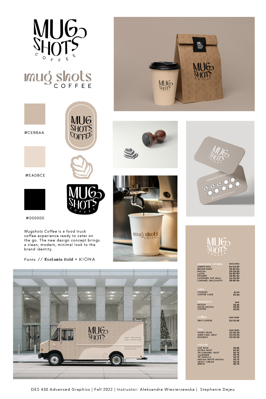 Mugshots Coffee Shop Rebrand by Stephanie Popa on Dribbble