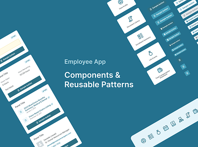 Employee App Components & Reusable Patterns buttons components duotone employee icons panels patterns preview ui