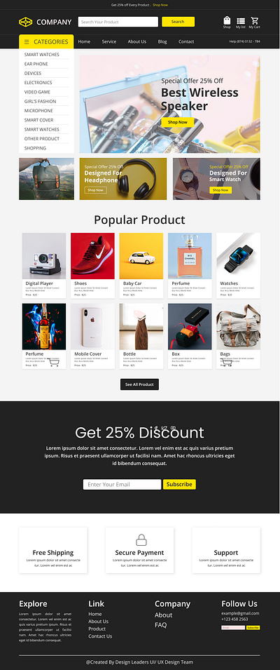 E-commerce Website UI/ UX Design branding graphics design illustration ui ux vector