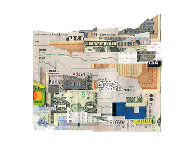 09_Money card collage dollar februllage februllage2023 glitch illustration martovsky money paper коллаж