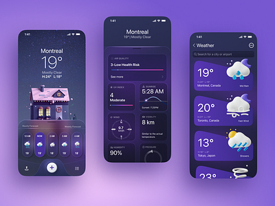 Weather Forecast app design ui