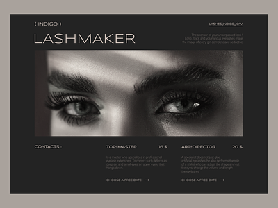 Home Page from LASHMAKER branding design figma illustration kyiv logo uiux vector webdesigner