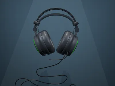 Headphone 3d 3d model 3dsmax animation apps blender branding hudini logo low poly mobile modeling motion graphics product red shift render ui unity unity3d web