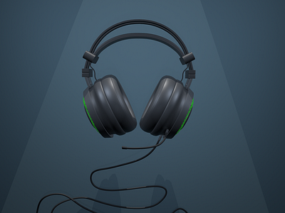 Headphone 3d 3d model 3dsmax animation apps blender branding hudini logo low poly mobile modeling motion graphics product red shift render ui unity unity3d web