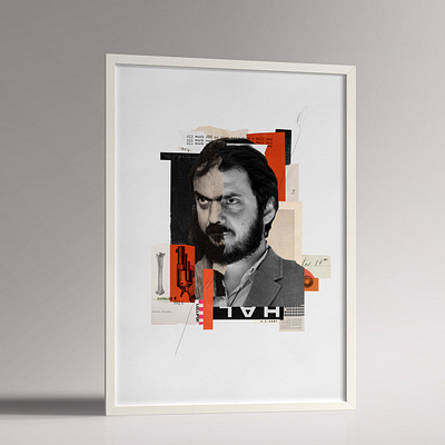 Stanley Kubrick, portrait collage digitalcollage director illustration movie portrait