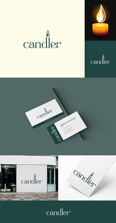 Candler II Logo Concept branding candle candle logo create logo design logo hire designer hire logo designer logo logo designer modern logo