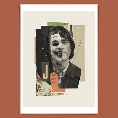 Joker actor collage color digitalcollage illustration movie portrait