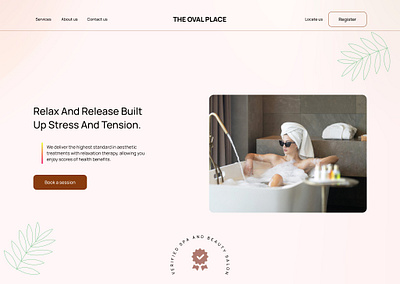 The Oval place Website beauty beauty salon and spa salon spa ui uiux web design