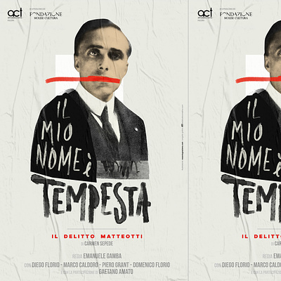 Poster for "Il mio nome è tempesta" play. collage color digitalcollage illustration play portrait poster theatre