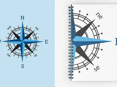 NOTE BOOK branding compass creative design direction fiverr freelancer graphic design illustration illustrator note book photoshop print on demand unique vector