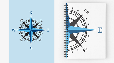 NOTE BOOK branding compass creative design direction fiverr freelancer graphic design illustration illustrator note book photoshop print on demand unique vector