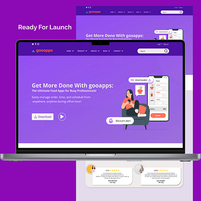 apps launching website demo graphic design landing page ui ux