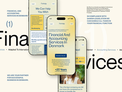 Mobile website design for Financial Company best design branding creative design design figma graphic design hero section illustration landing page logo minimalistic ui mobile ui typography ui ux vector web webdesign website website design