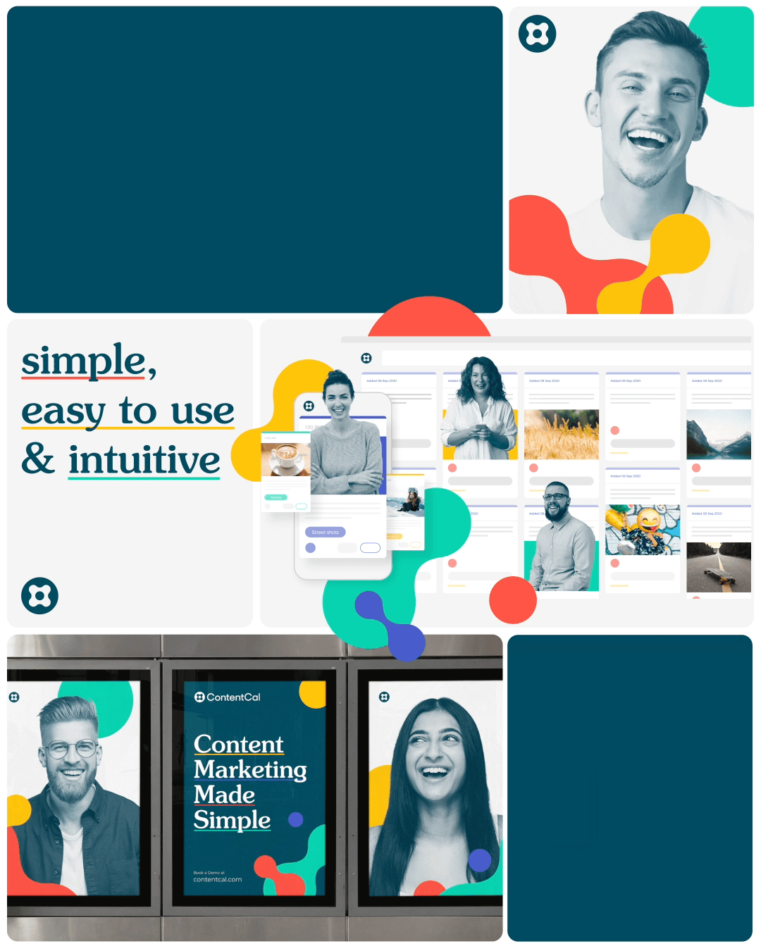 ContentCal brand brand identity branding design graphic design illustration logo ui visual identity