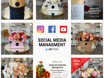 Content creation for a local flower shop. branding content creation content management design facebook graphic design illustration instagram logo marketing