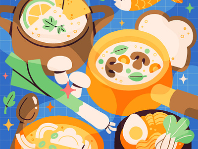 🍜🍞✨ Time For Soup! ✨🍲🥕 cute design digital digital illustration food food illustration hand lettering illustration robin sheldon soup soup season