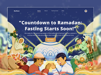 Ramadhan Website Landing Page Illustration design graphic design illustration ui