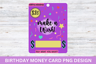 Birthday Sublimation Money Card png design 3d birthday sublimation money card graphic design money card png ui