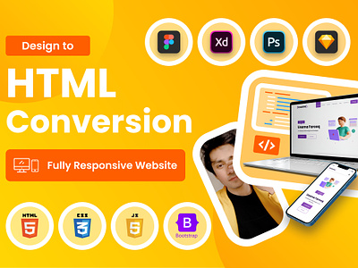 HTML Conversion build website convert design to html create website css animations figma to html html conversion mobile friendly website modern website psd to html responsive website ui website design website development xd to html