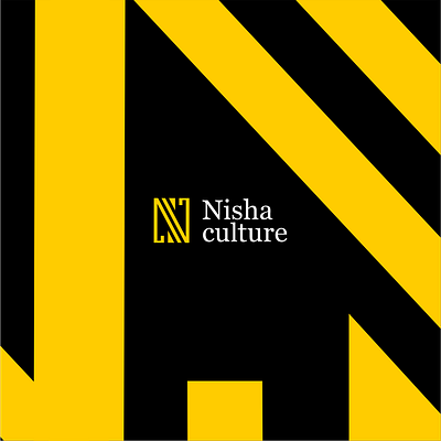 Nisha Culture branding graphic design logo yellow black