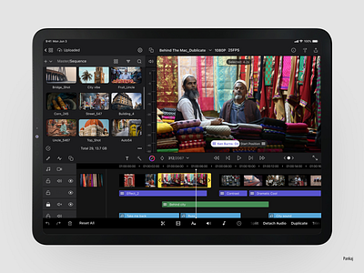 Video Editing UI For iPad app build design designdrug editing final cut ios ipad ipad ui minimal ui ux video video editing watchmegrow