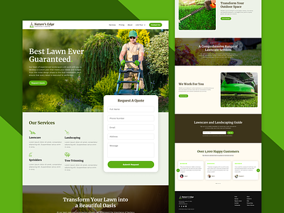 Nature's Edge Lawncare & Landscaping Website design ui web design website
