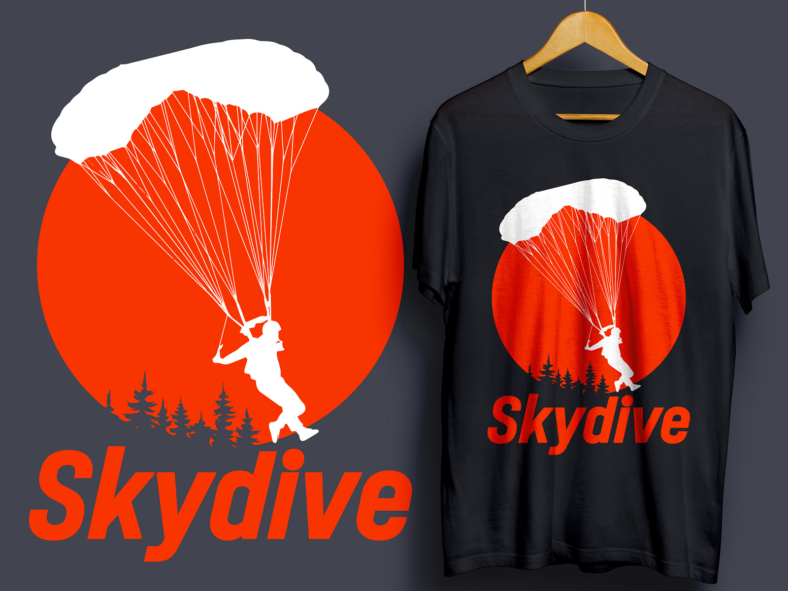 Skydive T-shirt design by Imran Hossain on Dribbble