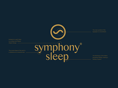 Symphony Sleep Logo branding design graphic design illustration logo typography ui ux vector webdesign