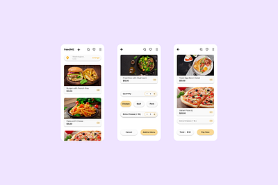 FeedME Mobile App UI Design app design food mobile ui ux