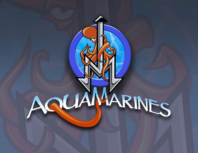 AquaMarines design illustration logo