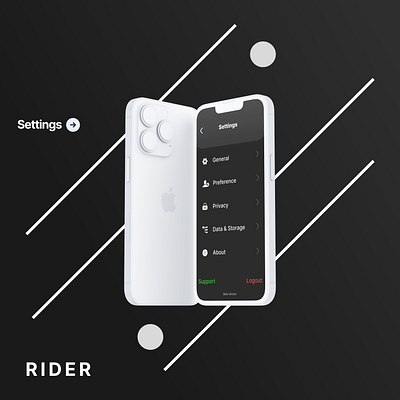 Settings Layout app appdesign branding design prototype ui