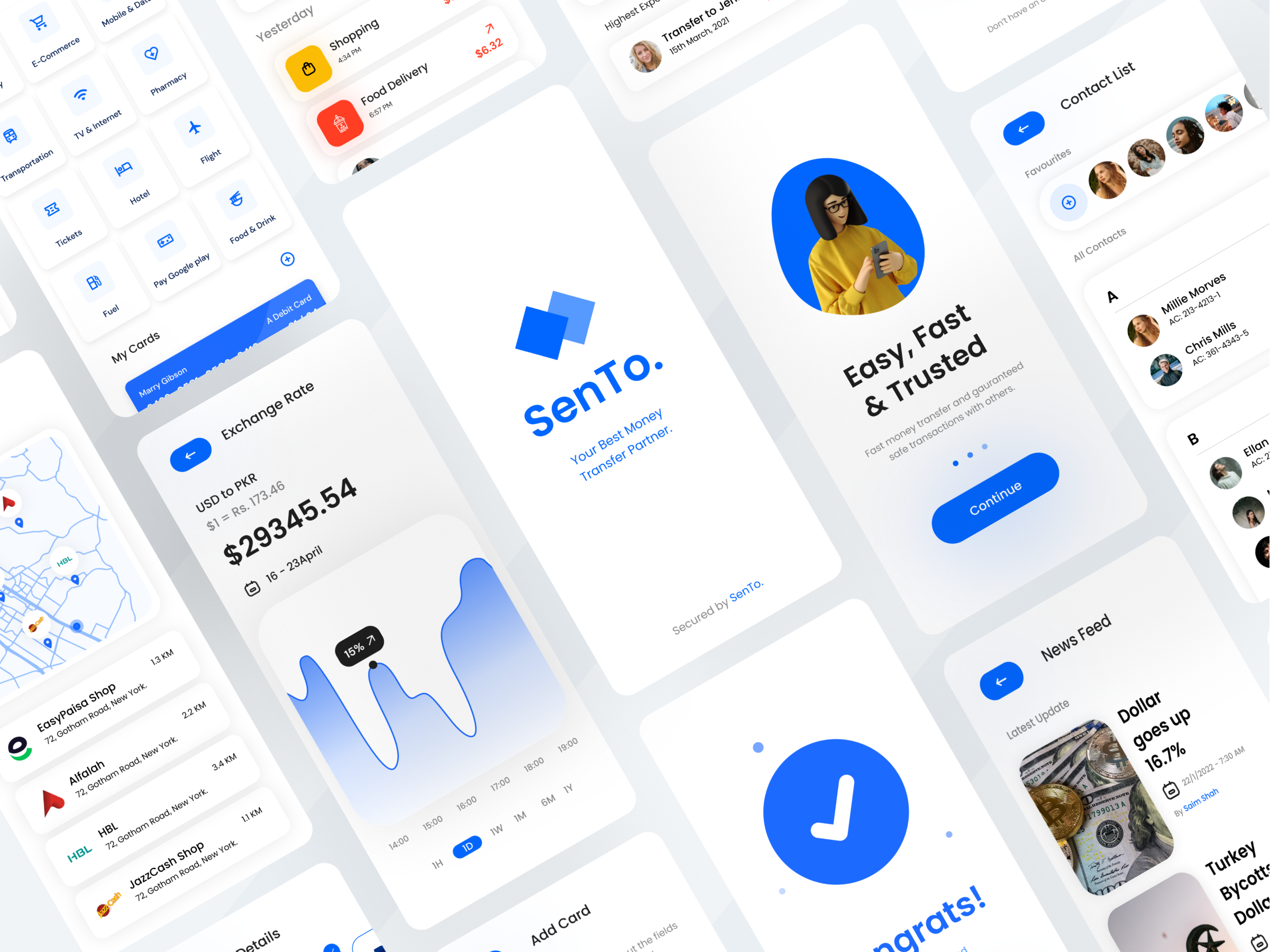 Sento. — A Money Transfer Mobile App — UI.UX Design — Case Study adobe xd app design case study design figma fintech freelance mobile app mobile wallet money app money transfer prototype remote ui upwork userflow ux web app web design wireframe