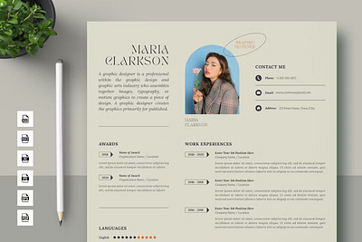 Modern CV Resume Template by Design My CV on Dribbble