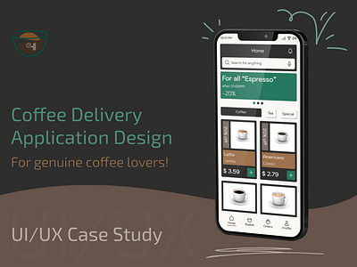 Coffee Delivery App UI/UX Case Study app design case case study casestudy coffee coffee app coffee delivery coffee delivery app coffee shop delivery app delivery case study food food delivery mobile product design study ui ui design uiux ux