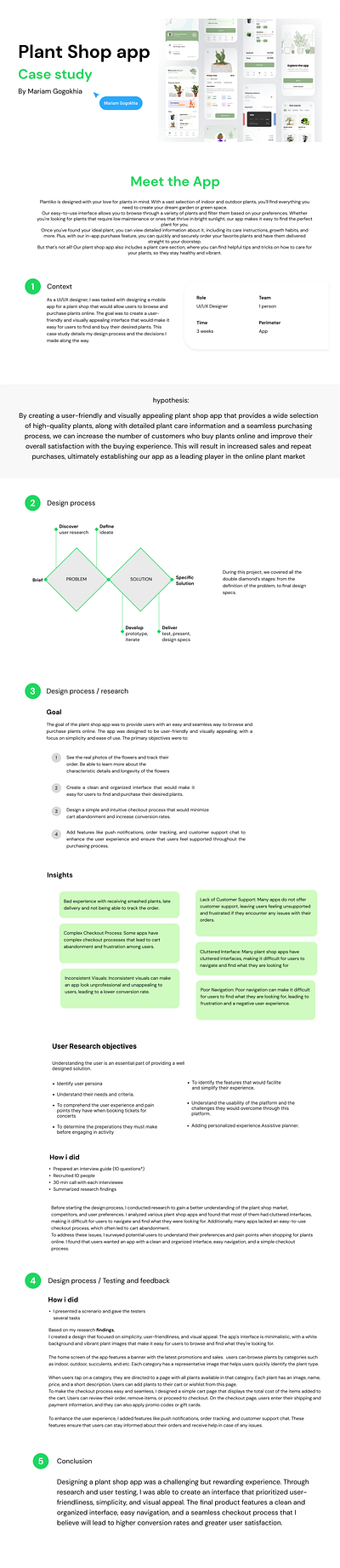 Plant shop App At Plantiko Case study app case study design ui ux