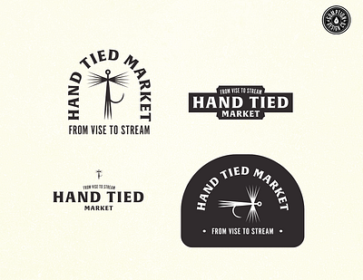 HAND TIED MARKET BRANDING branding design fly fishing identity logo