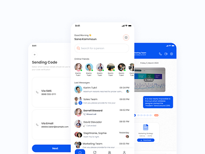 Chat Mobile Application chat app clean conversation messaging app mobile app otp sms verification ui design verification