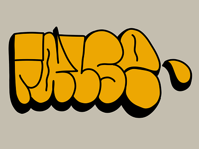 False graffiti - Throwup design graffiti illustration typography