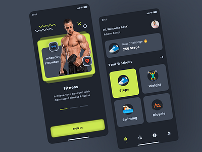 Fitness | Mobile App Design app design fitness mobile ui