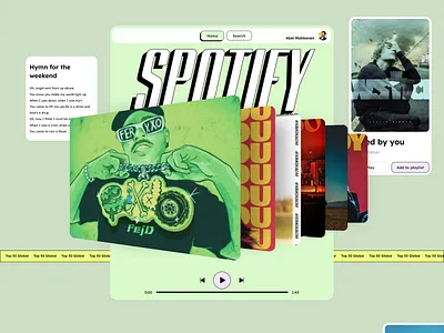 Build 1.0 - Day 13 brutalistic build landingpage neobrutalism spotify ui