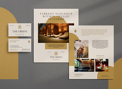 Boutique Hotel Brand Identity boutique branding business card flyer gold graphic design hotel luxury marketing