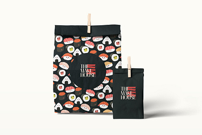MAKI HOUSE | Sushi Branding brand design brand identity branding business card collateral design graphic design illustration japanese logo packaging design pattern design sushi take out ui vector