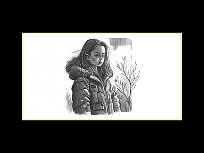 "Тъгата на снежинката" digital illustration animation character design design illustration