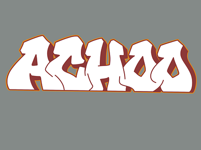 Achoo graffiti - Straight letter design graffiti illustration typography