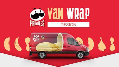 PRINGLES Van Wrap Design advertisement advertising branding car carwrap design food graphic design marketing mockup pringles product van vanwrap wrap