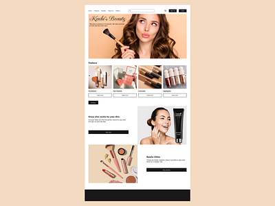 Skincare Landing Page design landing page make up skincare ui ux