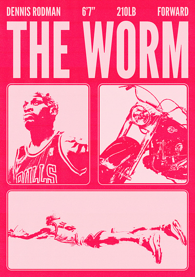 THE WORM basketball basketball design graphic design nba poster sports sports design