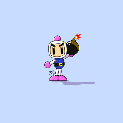 Bomberman background character design fantasy graphic design illustration