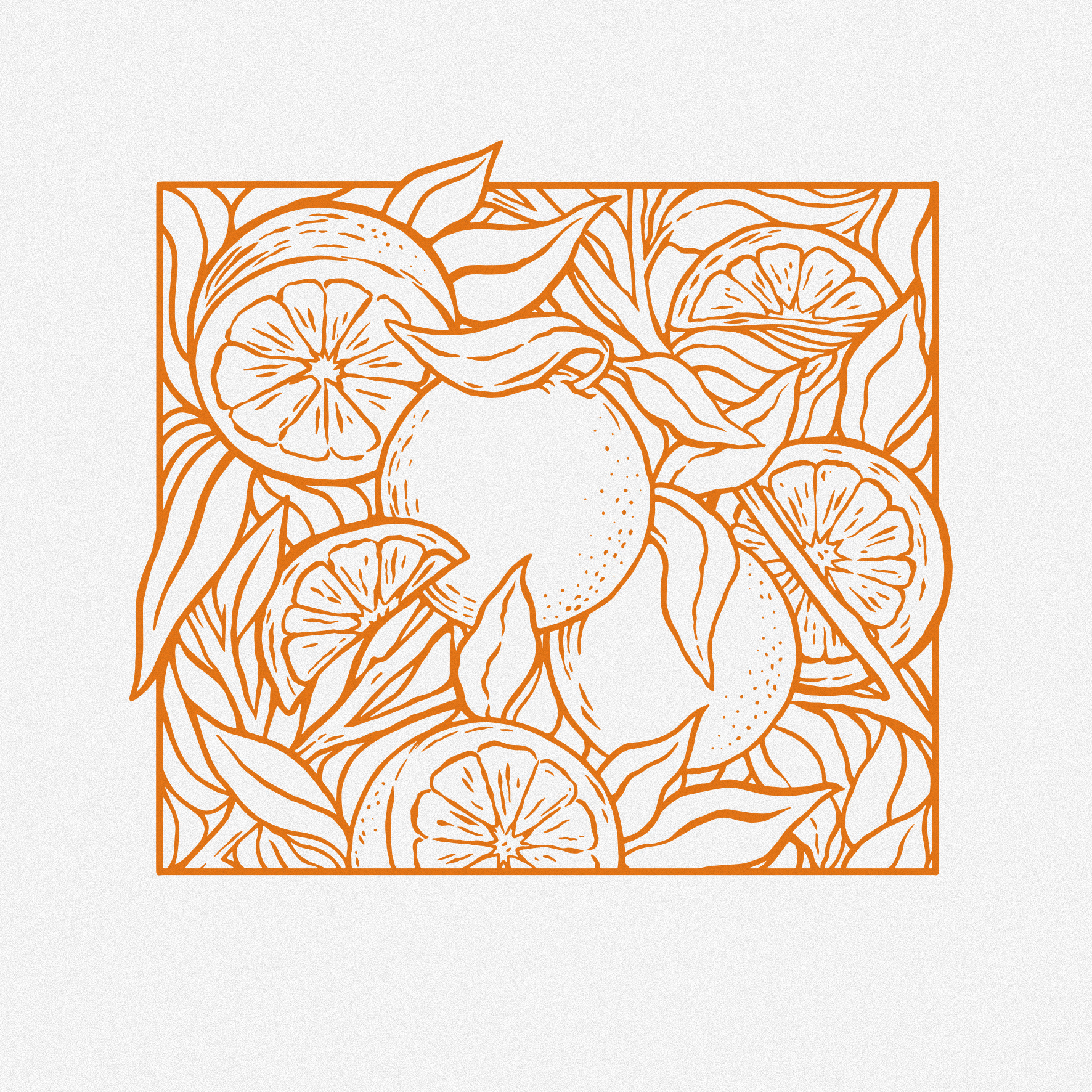 A Kid From The Valley art california drawing flowing illustration line art orange oranges valley